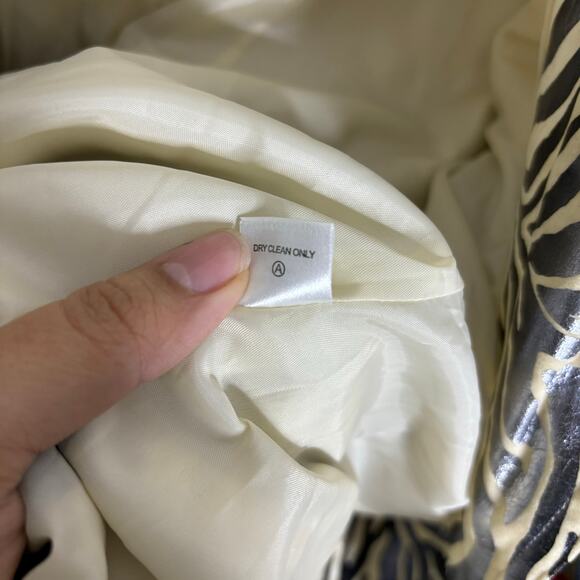 Bamboo Traders Silver Zebra Open Front Blazer Sz M - Picture 7 of 13